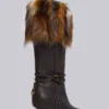 Fauna Stiefel mit Absatz und Kunstfell