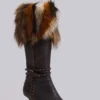 Fauna Stiefel mit Absatz und Kunstfell