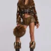 Fauna Stiefel mit Absatz und Kunstfell
