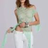 Faye Multiway-Spitzen-Oberteil in Mint