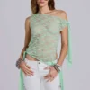 Faye Multiway-Spitzen-Oberteil in Mint