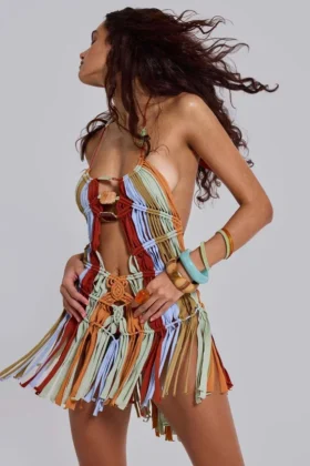 Feliz – handgefertigtes Makramee-Kleid