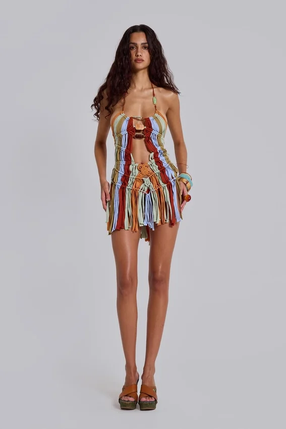 Feliz – handgefertigtes Makramee-Kleid