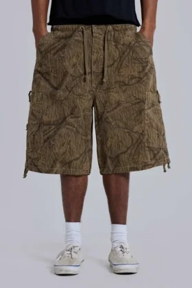 Forest Camo Parachute-Shorts