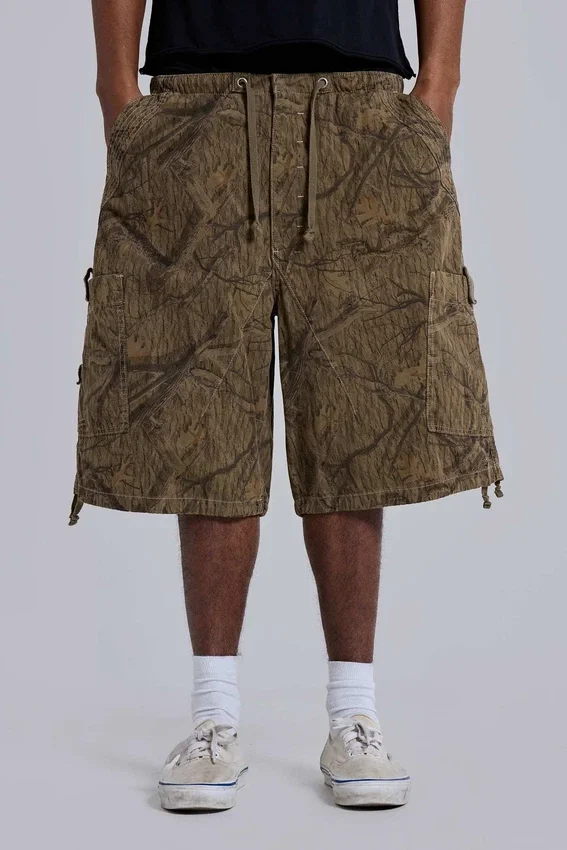 Forest Camo Parachute-Shorts