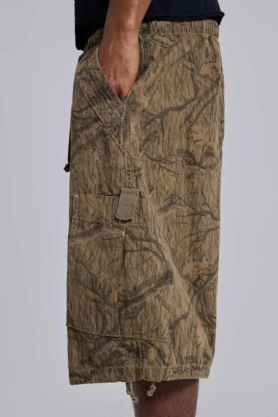 Forest Camo Parachute-Shorts