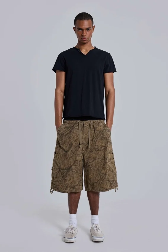 Forest Camo Parachute-Shorts
