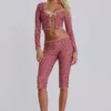 Freda Capri-Badehose im Gingham-Muster