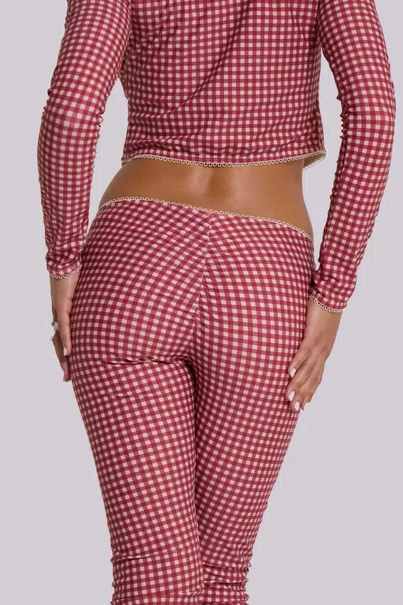 Freda Capri-Badehose im Gingham-Muster