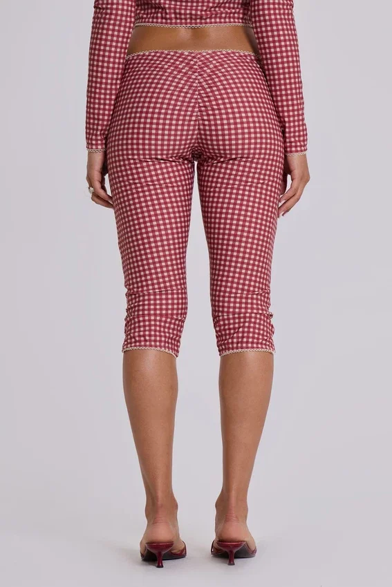 Freda Capri-Badehose im Gingham-Muster