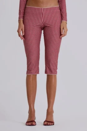 Freda Capri-Badehose im Gingham-Muster