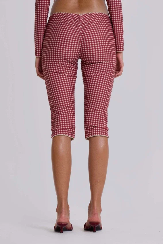 Freda Capri-Badehose im Gingham-Muster