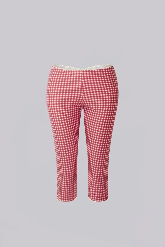 Freda Capri-Badehose im Gingham-Muster