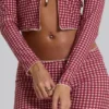 Freda Gingham Swim Oberteil