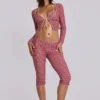 Freda Gingham Swim Oberteil