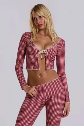 Freda Gingham Swim Oberteil