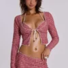 Freda Gingham Swim Oberteil