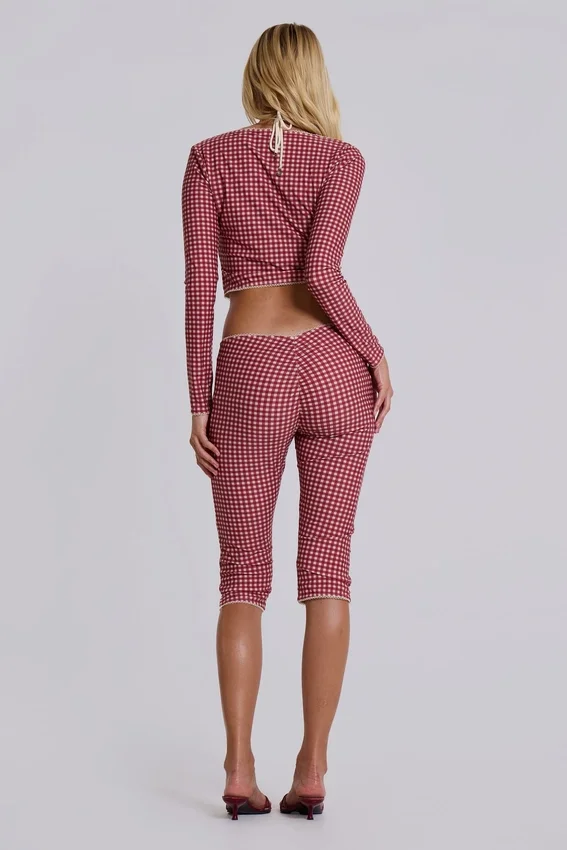 Freda Gingham Swim Oberteil