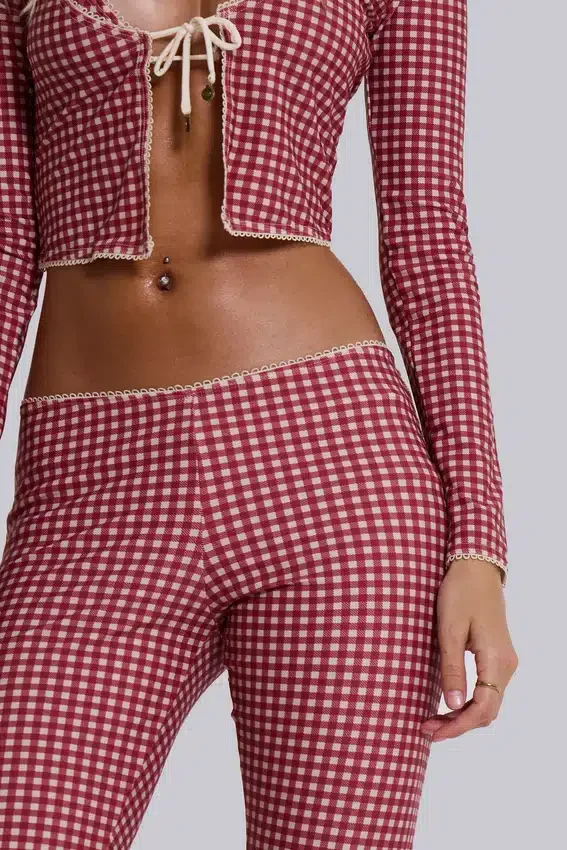 Freda Gingham Swim Oberteil