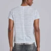 Gestreiftes „Mist“-T-Shirt