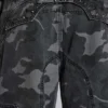 Gewaschene schwarze Cargohose im Trooper-Camo-Look