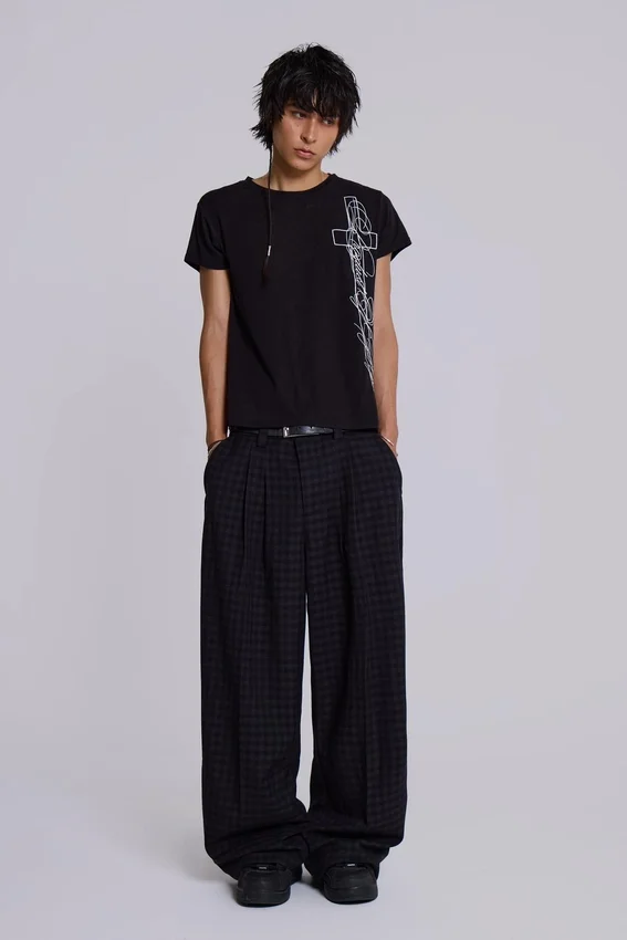 Goliath-Anzughose im Gingham-Muster