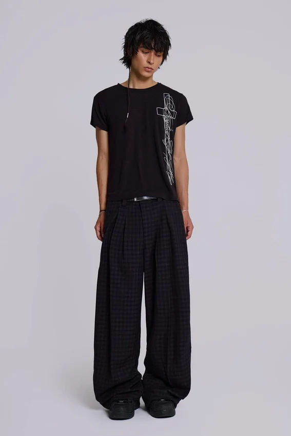 Goliath-Anzughose im Gingham-Muster