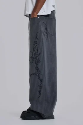Goliath-Anzughose mit Tattoo-Nadelstreifen