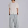 Grau melierte, baggy Monster Joggers mit Umschlag