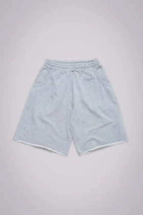 Grau melierte „Monster Joggers“ Baggy-Shorts