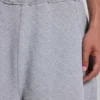 Grau melierte Waffel-Monster-Jogging-Shorts