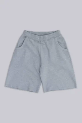 Grau melierte Waffel-Monster-Jogging-Shorts