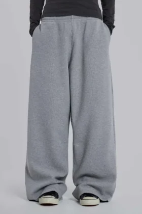 Grau melierte Waffle Monster Joggers