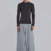 Grau melierte Waffle Monster Joggers