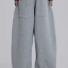 Grau melierte Waffle Monster Joggers