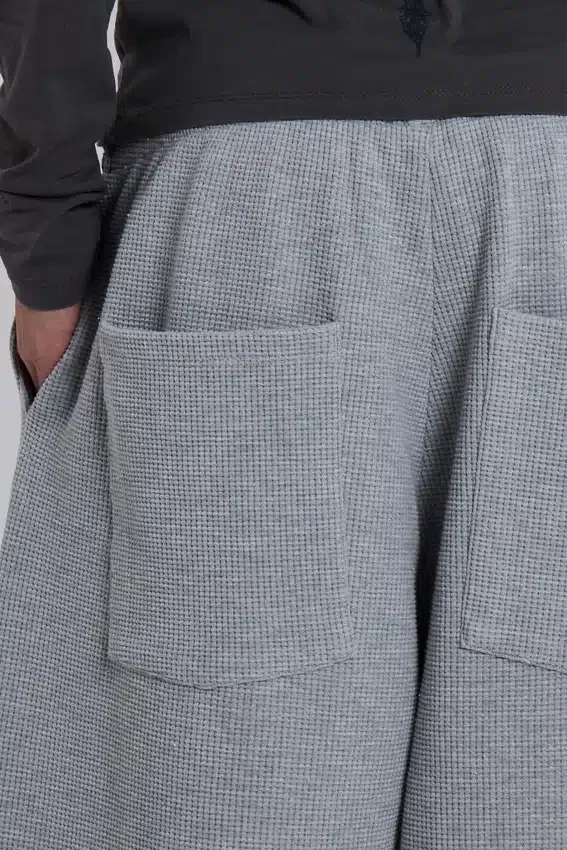 Grau melierte Waffle Monster Joggers