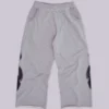 Grau melierte, weite Monster Joggers mit Gothic-Print