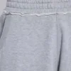 Grau melierte, weite Monster Joggers mit Gothic-Print