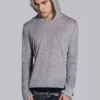 Grau melierter „Mist“-Hoodie
