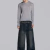 Grau melierter „Mist“-Hoodie