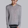 Grau melierter „Mist“-Hoodie
