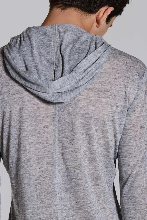 Grau melierter „Mist“-Hoodie