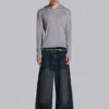 Grau melierter „Mist“-Hoodie