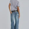 Grau meliertes „Haze“ Henley-T-Shirt