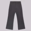 Graue Anzughose mit gestuftem Bootcut