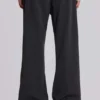 Graue Anzughose mit gestuftem Bootcut