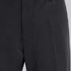 Graue Anzughose mit gestuftem Bootcut