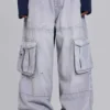 Graue „Decoy“-Cargohosen im Washed-Look