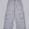 Graue „Decoy“-Cargohosen im Washed-Look