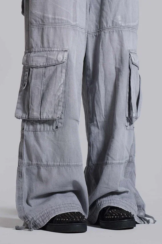 Graue „Decoy“-Cargohosen im Washed-Look